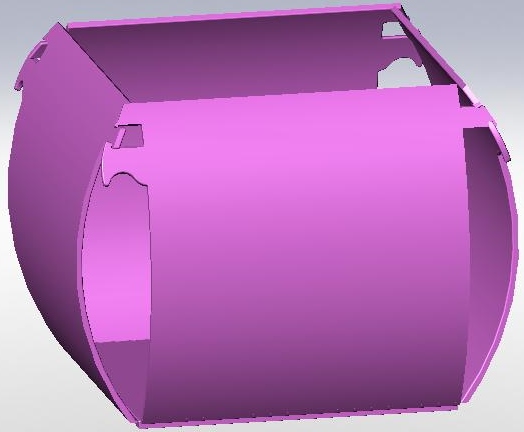One-piece folded-up box.